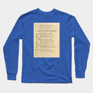 Vivaldi | Winter | Original handwritten text by Antonio Vivaldi | The four Seasons Long Sleeve T-Shirt